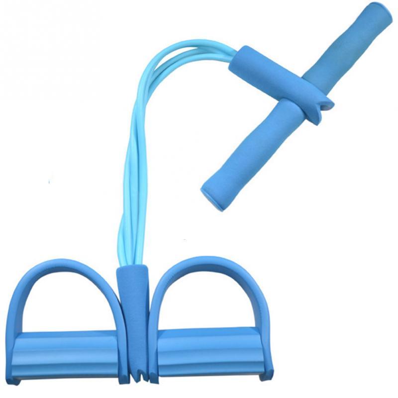Natural Latex Foot Pedal Resistance Pull Rope Fitness Expander Equipment Trainer