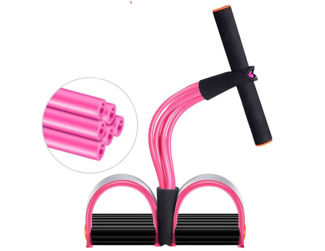Natural Latex Foot Pedal Resistance Pull Rope Fitness Expander Equipment Trainer