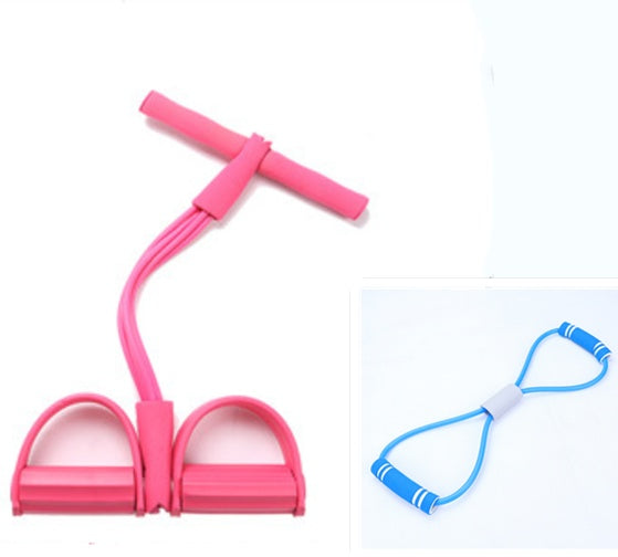 Natural Latex Foot Pedal Resistance Pull Rope Fitness Expander Equipment Trainer
