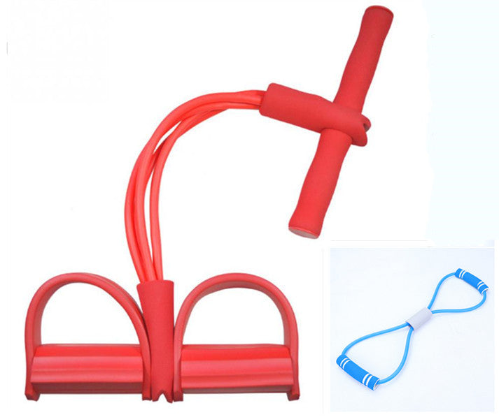 Natural Latex Foot Pedal Resistance Pull Rope Fitness Expander Equipment Trainer