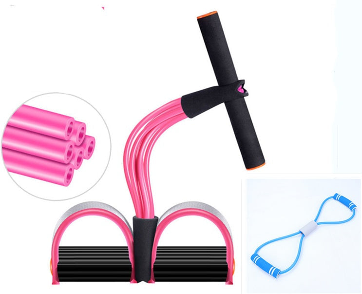 Natural Latex Foot Pedal Resistance Pull Rope Fitness Expander Equipment Trainer