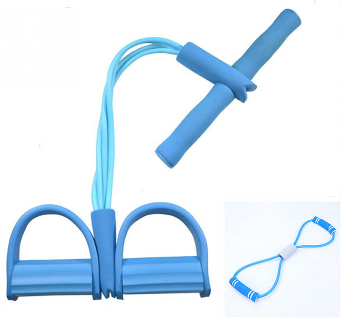 Natural Latex Foot Pedal Resistance Pull Rope Fitness Expander Equipment Trainer