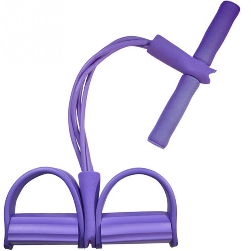 Natural Latex Foot Pedal Resistance Pull Rope Fitness Expander Equipment Trainer