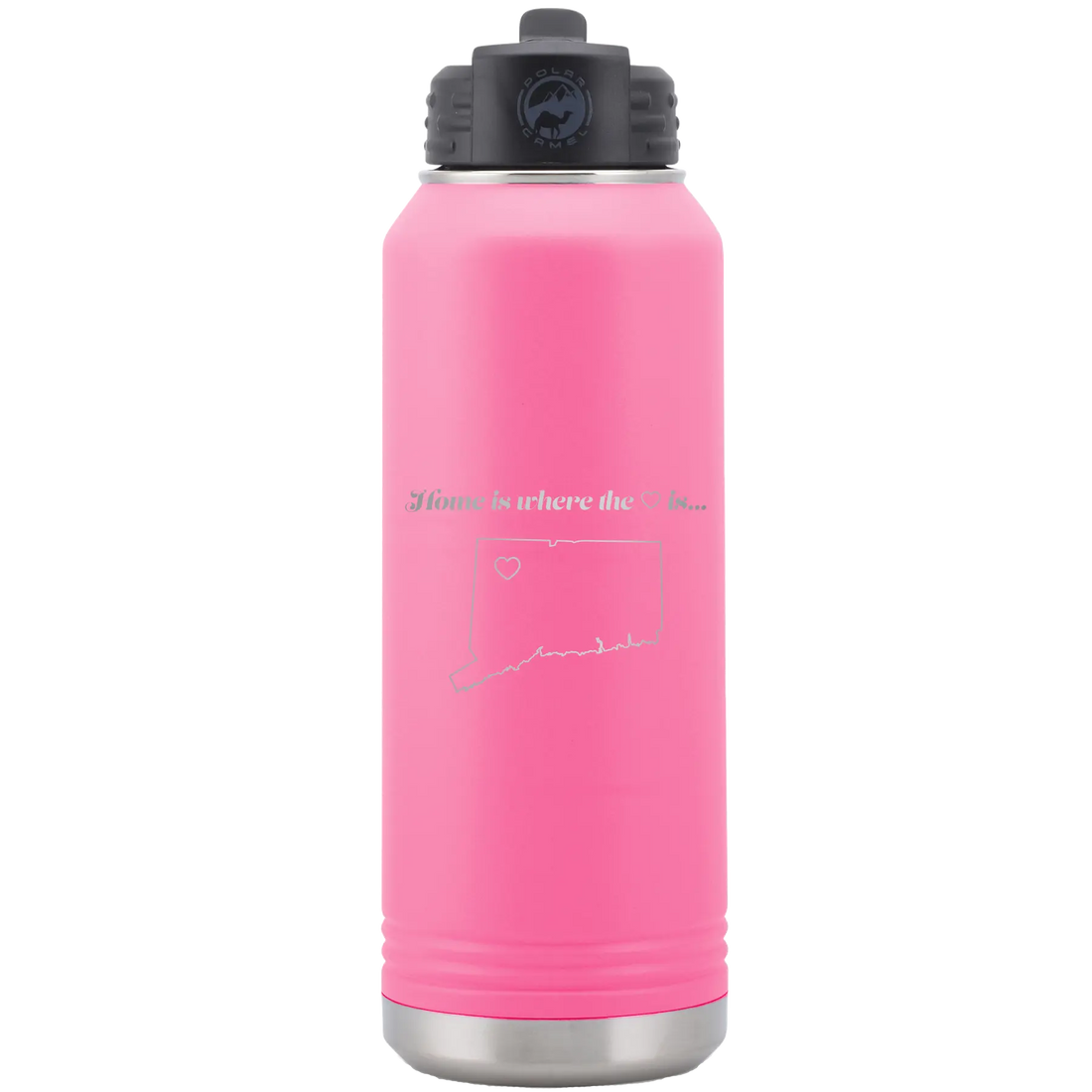 Connecticut Heart 32 oz Water Bottle | Pink