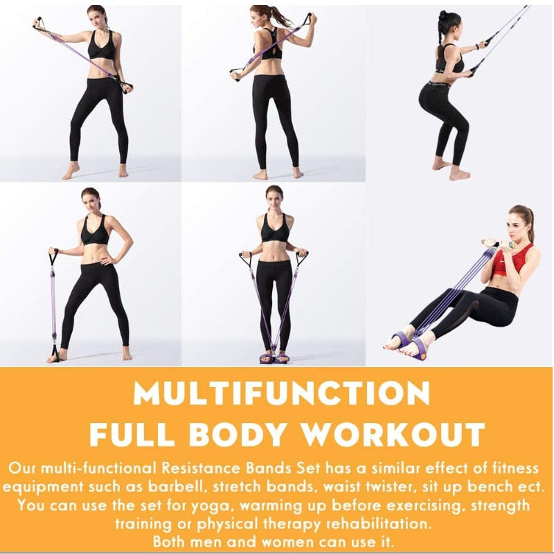 Multifunction Fitness Pedal Exerciser Resistance Band