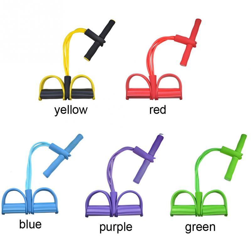 Natural Latex Foot Pedal Resistance Pull Rope Fitness Expander Equipment Trainer