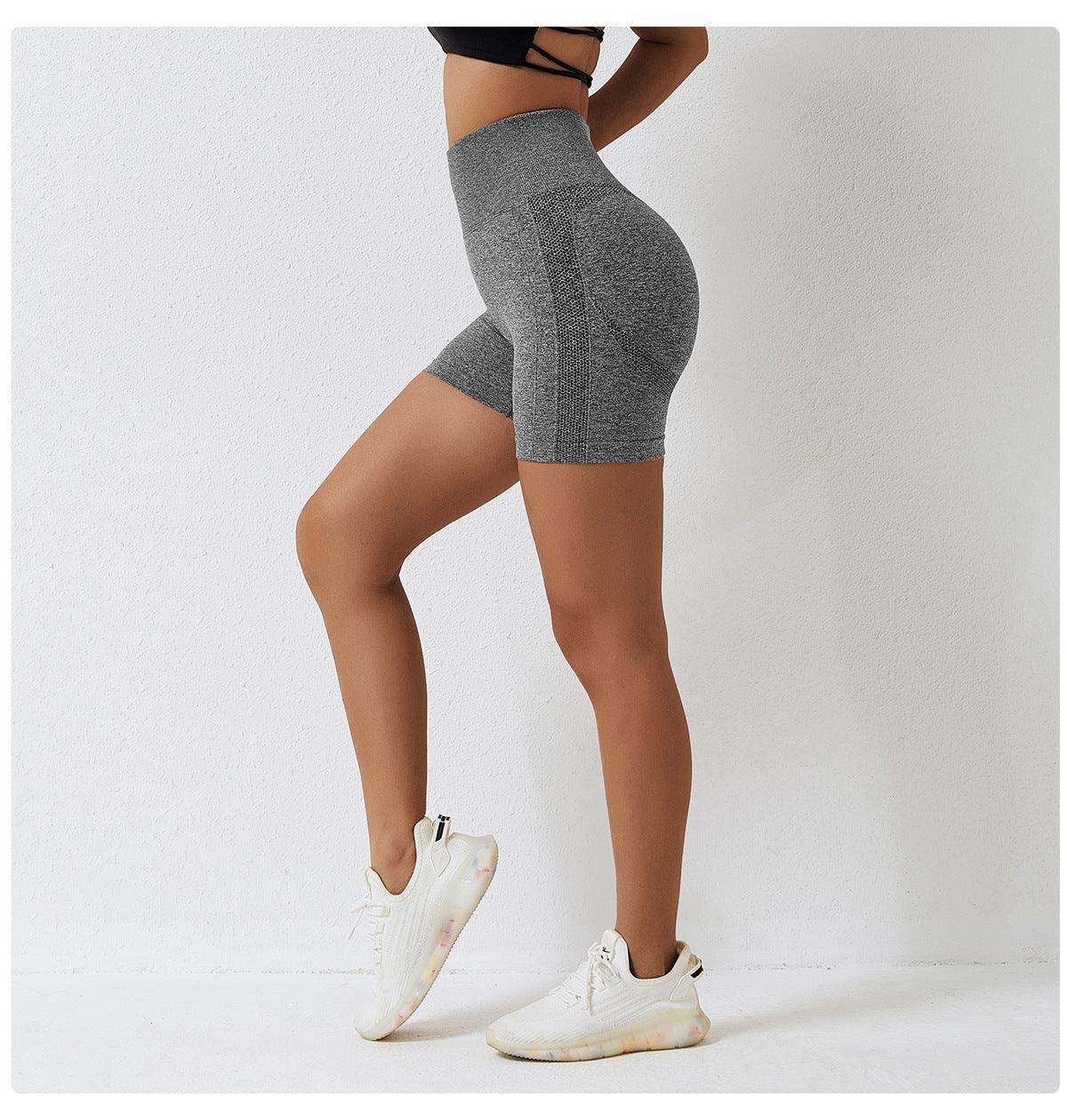 Country Girl High-Waisted Fitness Shorts | Butt Lifting & Ribbed Activewear for Yoga & Running