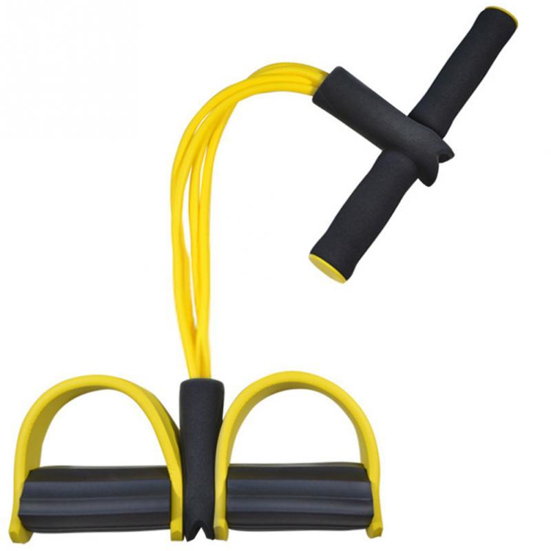 Natural Latex Foot Pedal Resistance Pull Rope Fitness Expander Equipment Trainer