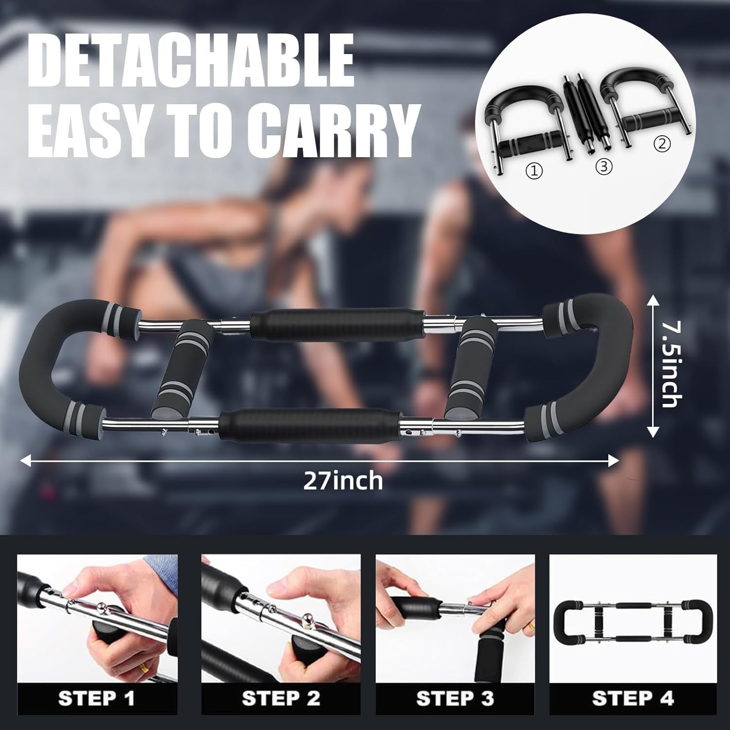 Adjustable U-Shaped Arm Strength Chest Trainer Fitness Exercise Equipment Home