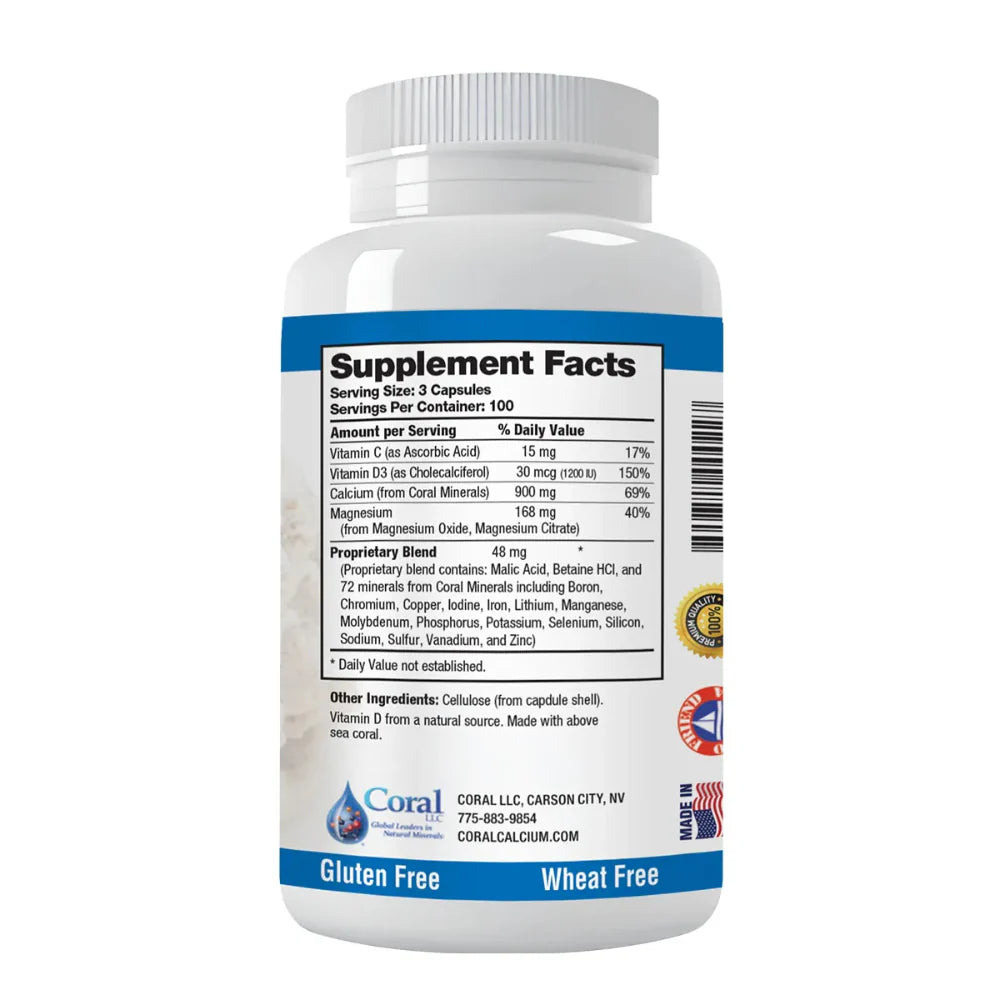 Coral Calcium Supplement with Vitamin D3 & Magnesium – Coral Complex