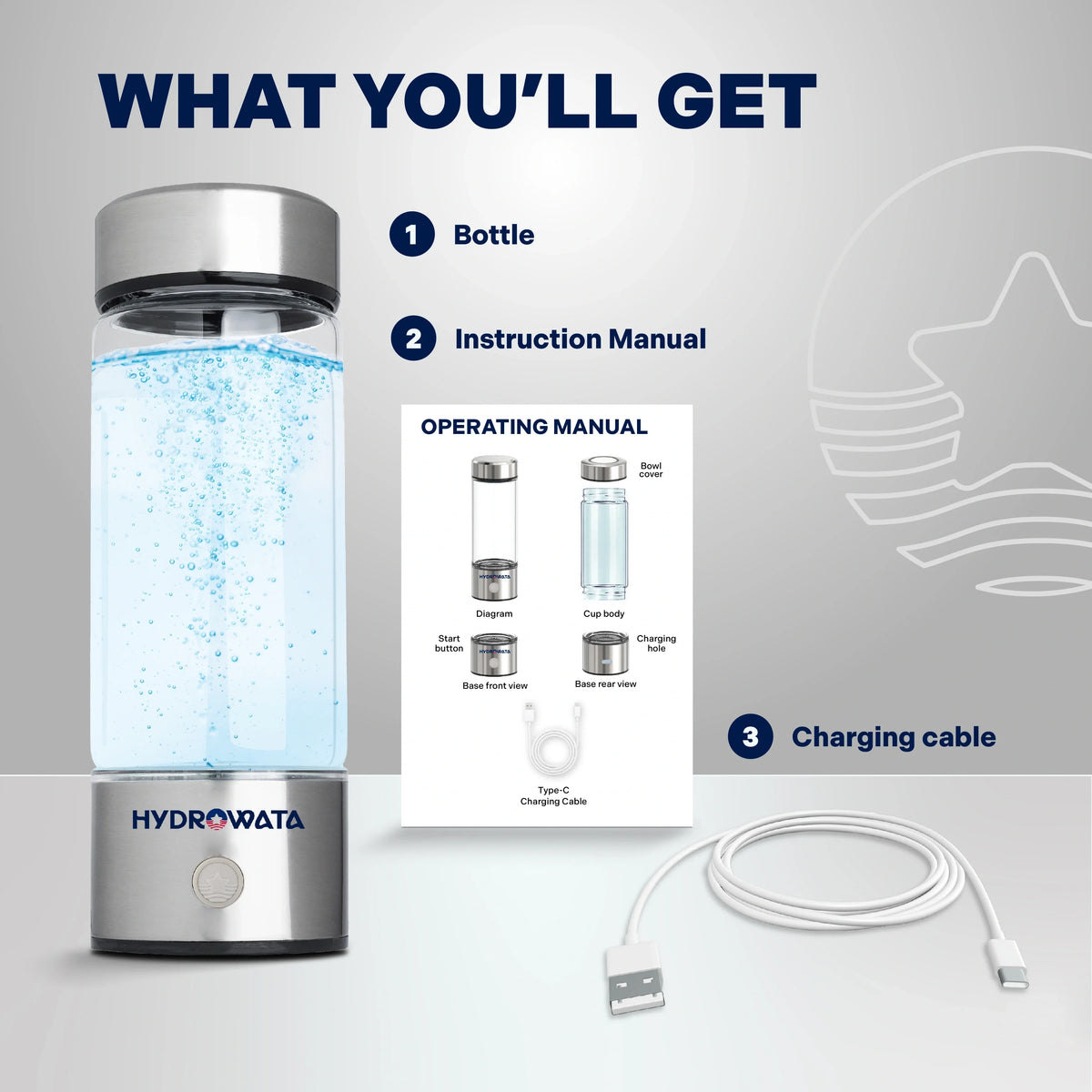 HydroWata™ Hydrogen Water Bottle