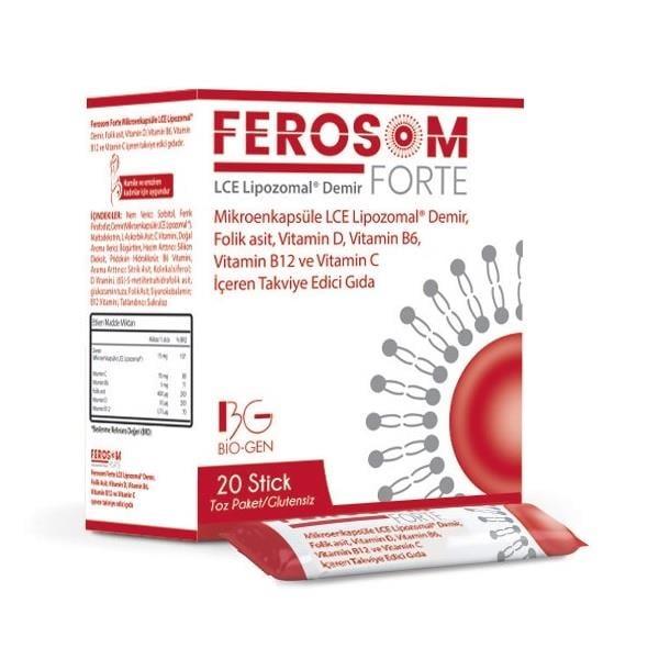 Ferosom Forte Liposomal Iron Supplement Sticks Gluten-Free Dietary Support