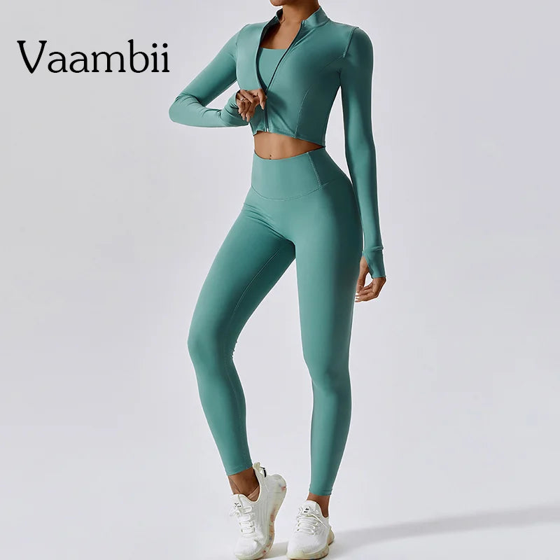 Women's Three-Piece Activewear Set Sports Bra