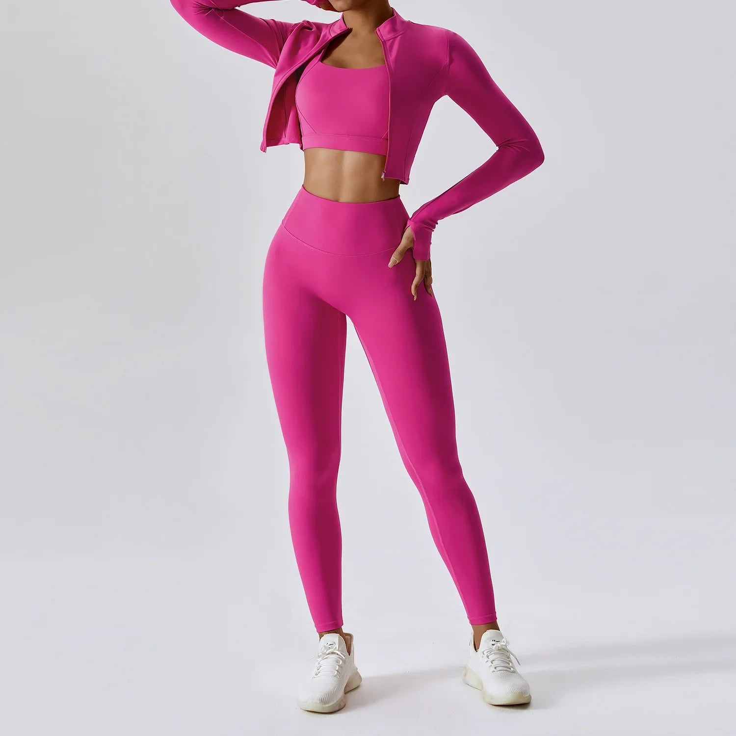 Women's Three-Piece Activewear Set Sports Bra