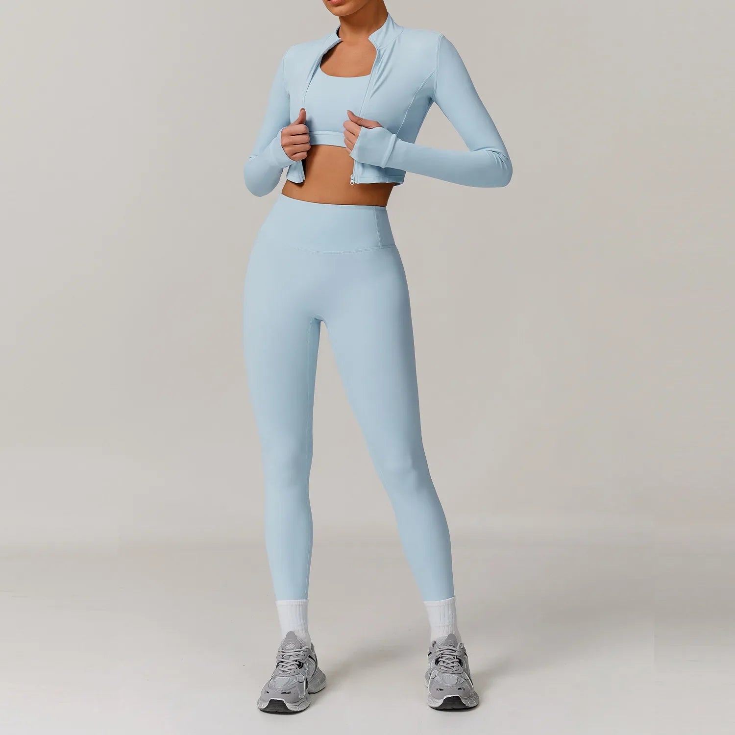 Women's Three-Piece Activewear Set Sports Bra