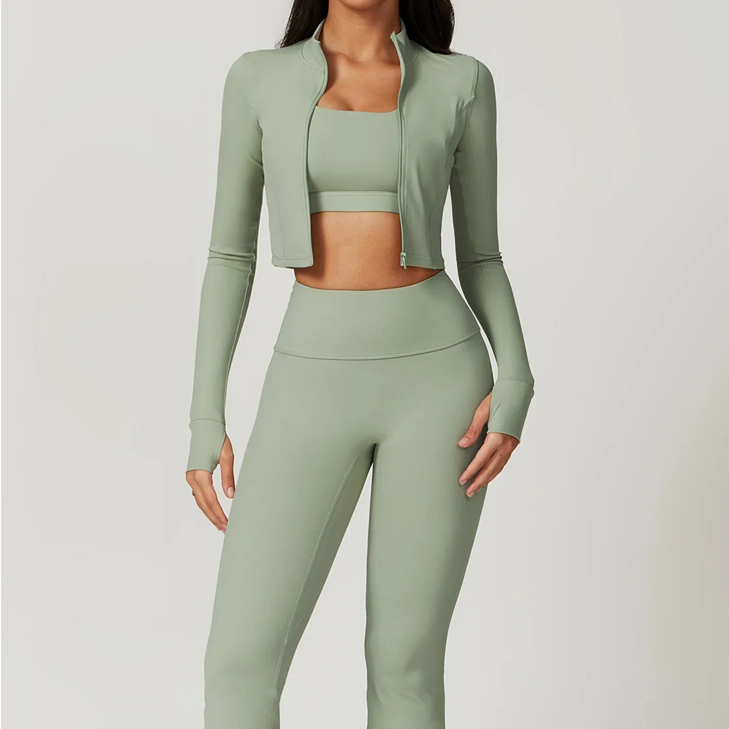 Women's Three-Piece Activewear Set Sports Bra