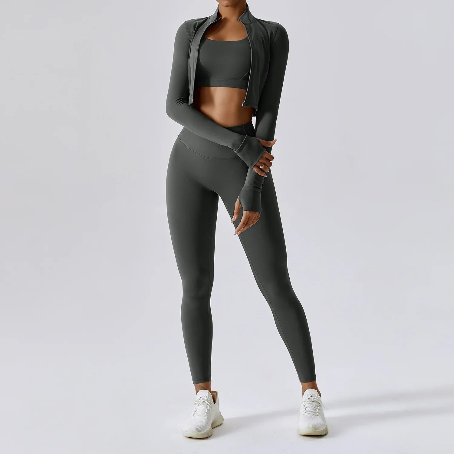 Women's Three-Piece Activewear Set Sports Bra